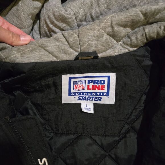 Vintage 90s Pittsburgh Steelers Starter Pro Line Jacket- Black - Large - Picture 7 of 10